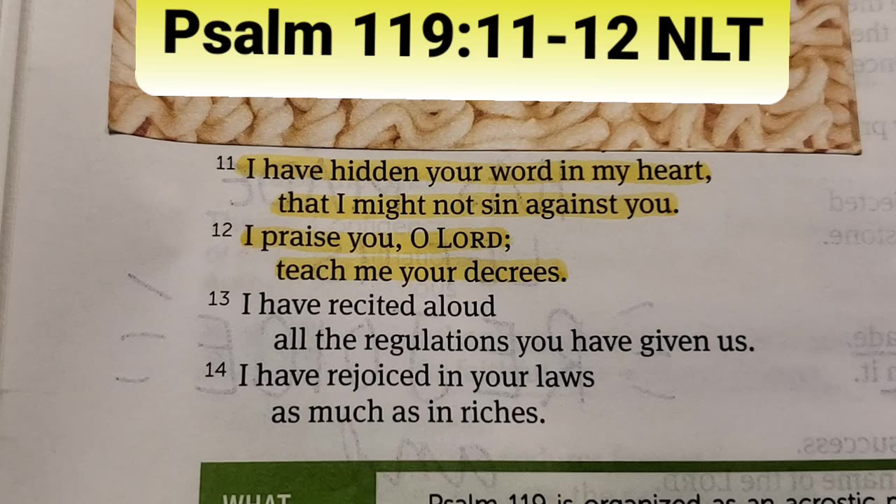 I have hidden your word in my heart, that I might not sin against you