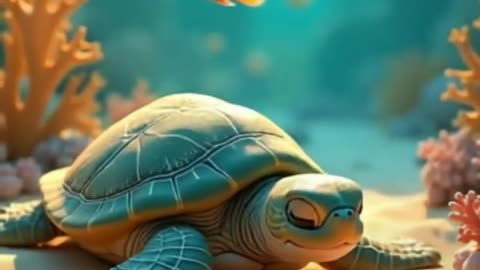 Joyful_Sea_Turtle_Swimming_Above_a_Vibrant_Coral_Reef