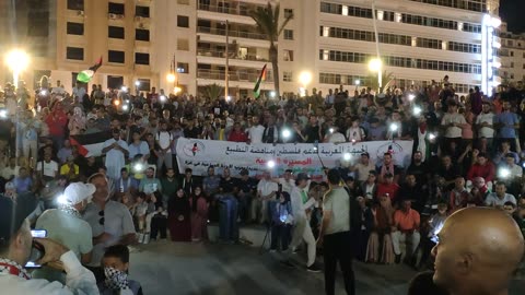 مسيرة شعبية بطنجة دعما لأسطول الصمود إستنكارا لإستمرار تجويع وحصار غزة 14 09 2025 الدولة الحولة