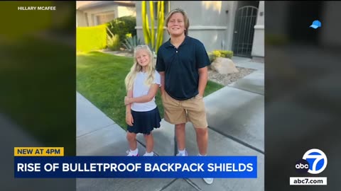 Mom goes viral showing the bulletproof shield her 2nd grader carries to school every day