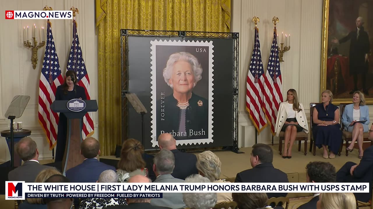 First Lady Melania Trump honors Barbara Bush with New USPS Stamp at The White House [LIVE]