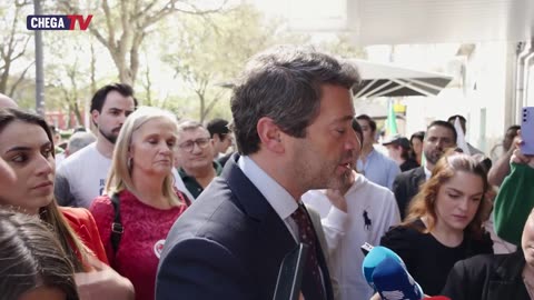 Conferência e imprensa do Presidente do CHEGA, André Ventura, em visita a Setúbal.