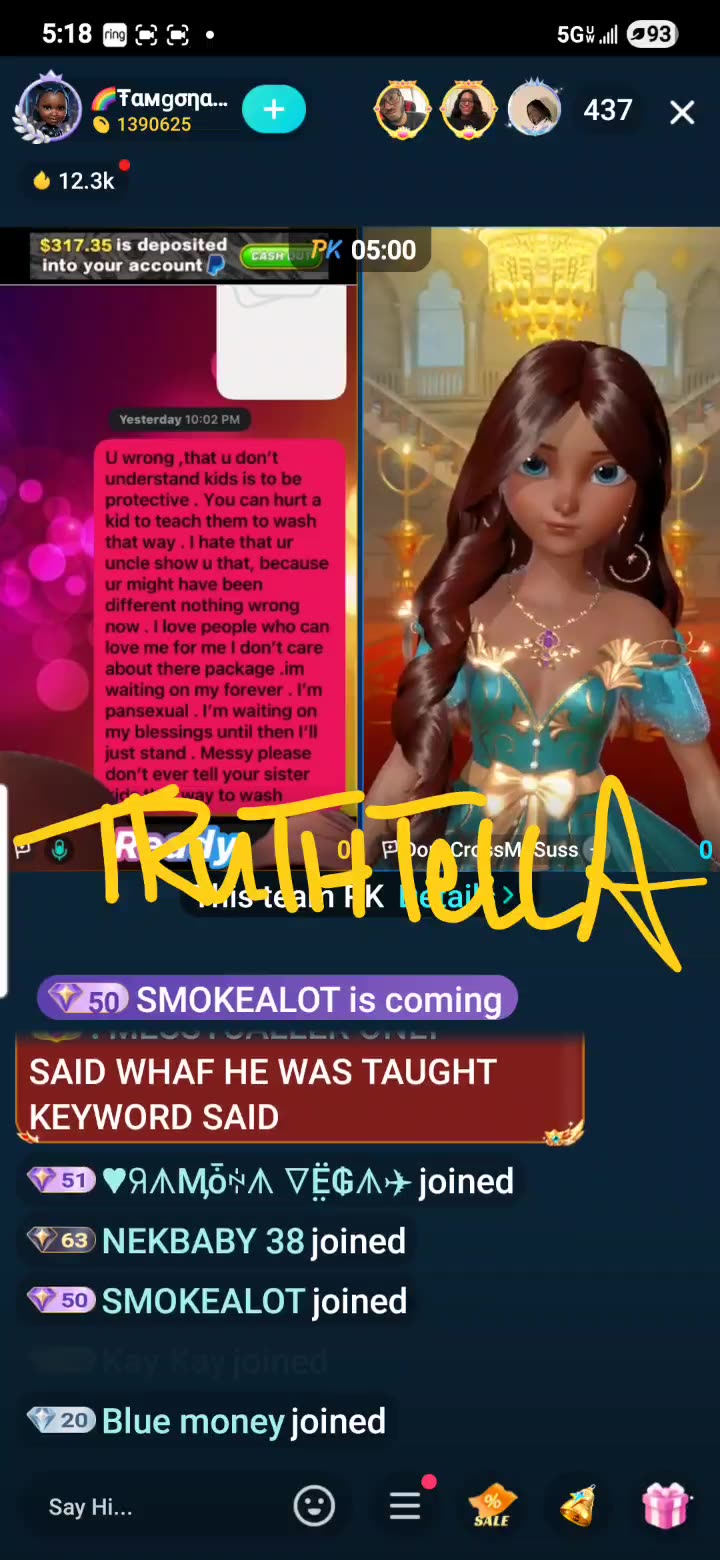 FAMGONATURAL LINED UP WITH MRS THERESA TALKING ABOUT MESSY CALLER