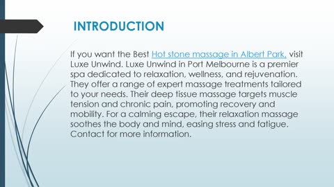 Best Hot stone massage in Albert Park