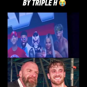 Logan Paul WWE backstage with Triple H 😂