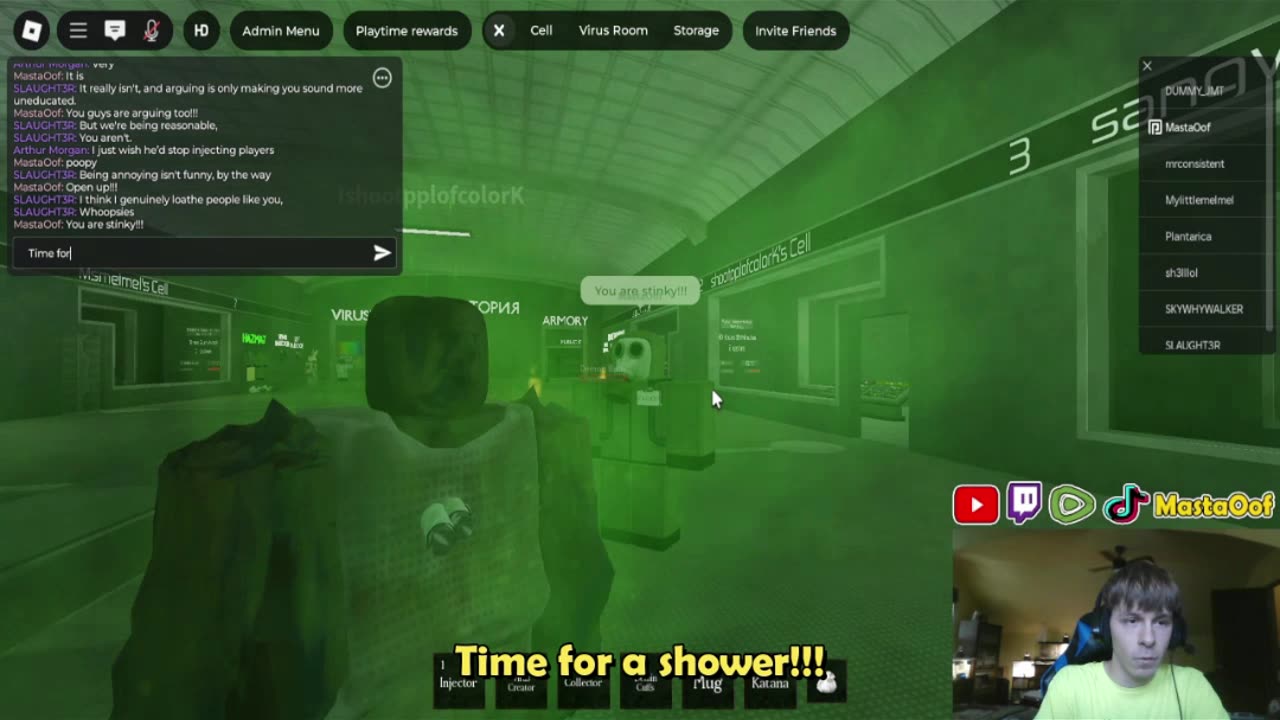 Stinky people need showers!!!