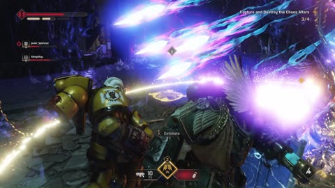 Space Marine 2 Imperial Fist Assault destroying heretics