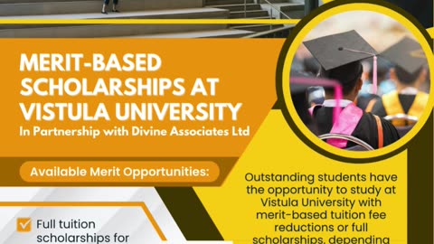 Unlock Your Future: Merit-Based Scholarships at Vistula University with Divine Associates