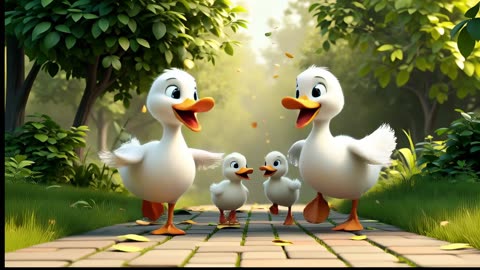Five Little Ducks 🌙 | Calming Bedtime Story for Babies | Goodnight Nursery Rhyme