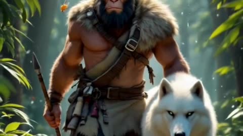 Wildman saved a wolf from snowy hils 🏔 || Intellitoon || Viral Shorts || Hindi Story || Viral Story