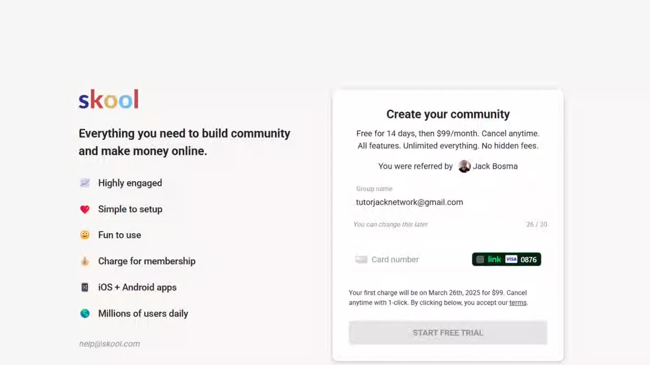 Please Create A Skool And Add Me As An Admin Thank You