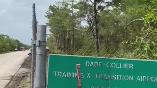 Massive Cargo Plane seen flying into Alligator Alcatraz in Florida