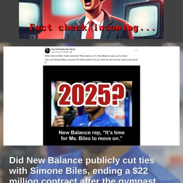 Fact Check: New Balance Did NOT End '$22 Million Contract' With Simone Biles