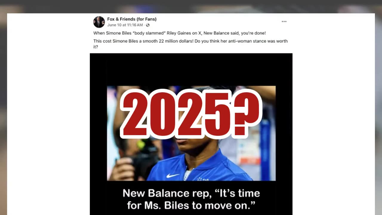 Fact Check: New Balance Did NOT End '$22 Million Contract' With Simone Biles
