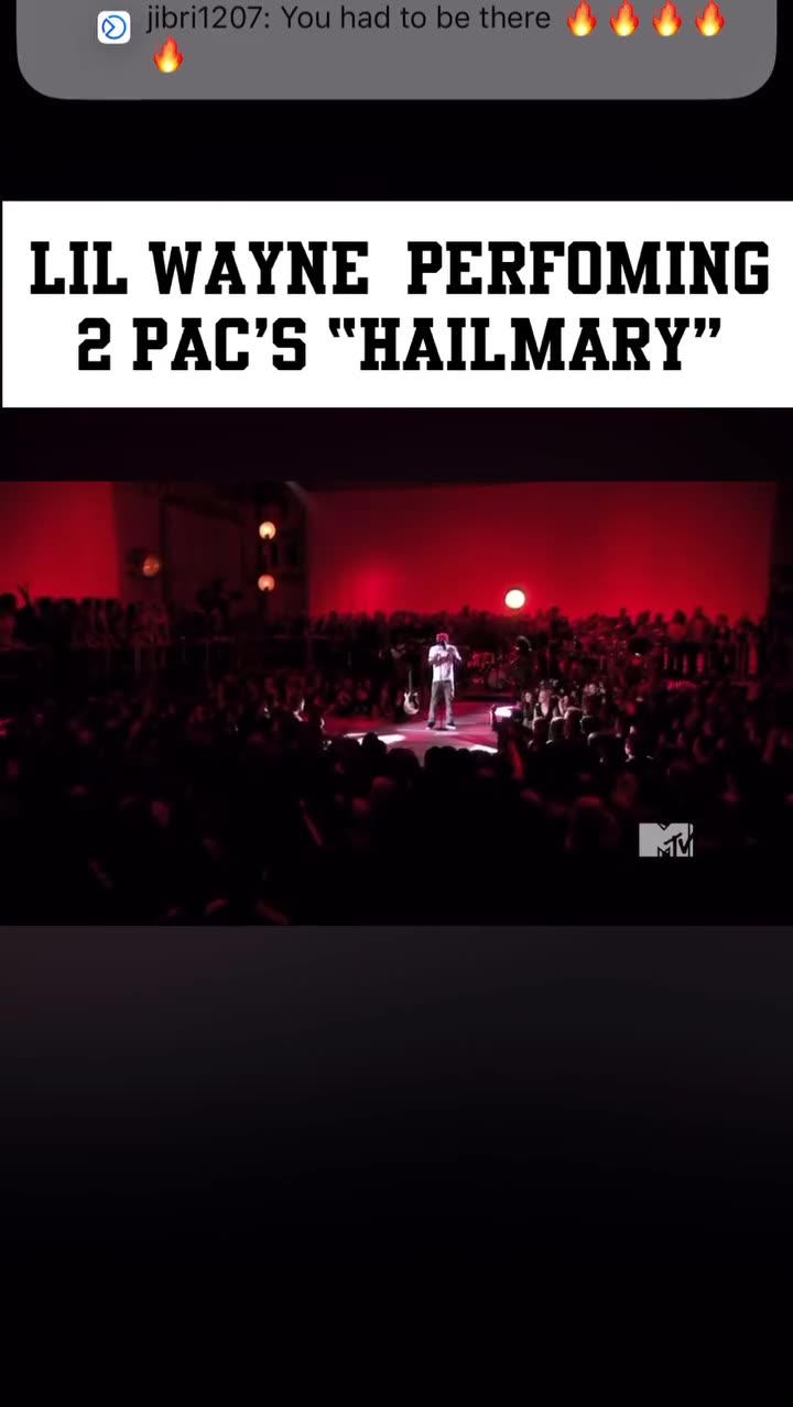 Lil Wayne preforms 2 Pacs Hail Mary