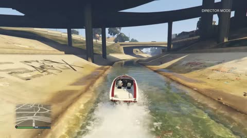 GTAV: Time event run up the flood control channel near Vespucci Beach (Director Mode)-Date 8/10/2018