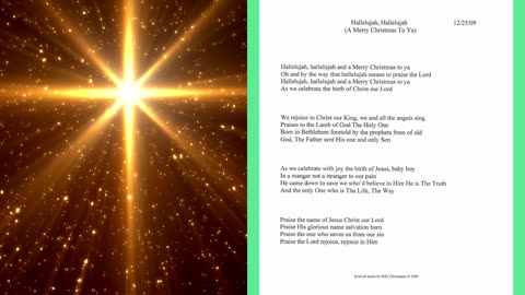 Hallelujah, Hallelujah (A Merry Christmas To Ya) - Lyrics from A Christmas Album
