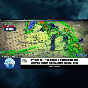 🌦️ Convective Outlook Day 1: Thunderstorm Potential Today: 4/13/25 #shorts #weatherupdate