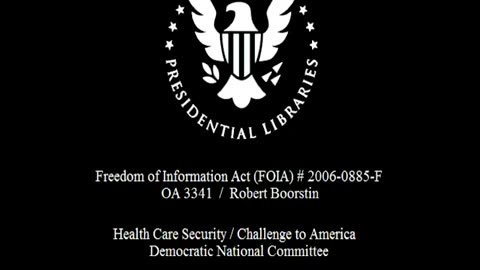 DNC Health Care Security⁄Challenge to America (1994)(FOIA