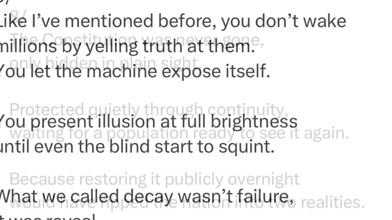 Restoration Disguised As Chaos