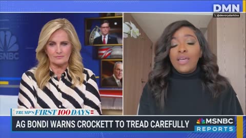 CONGRESSWOMAN JASMINE CROCKETT FIRES BACK AT A.G. PAM BONDI: