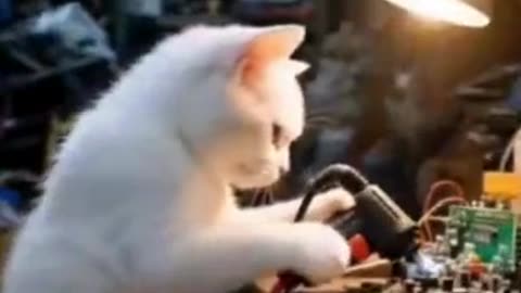This little cat went from a troublemaker to a hero in just a minute.