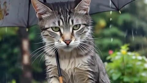 Umbrella Tear Cat