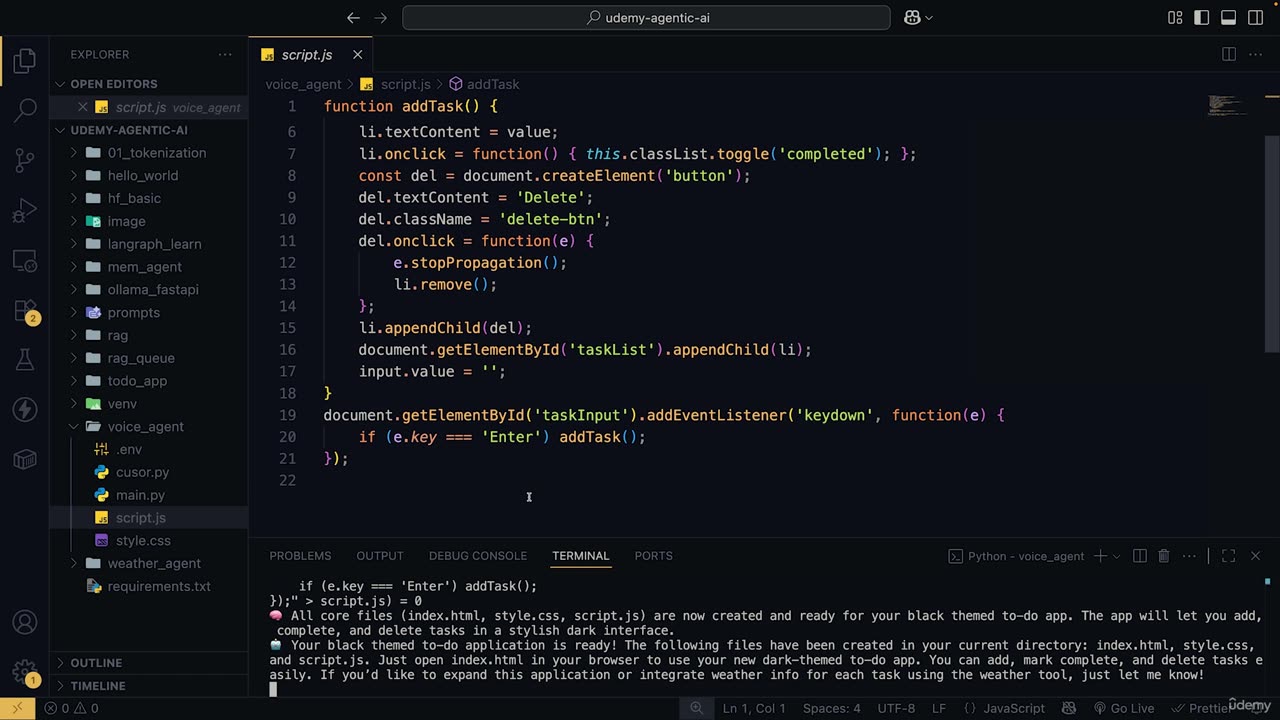 28.9 -Building a Voice Based AI Cursor IDE Clone