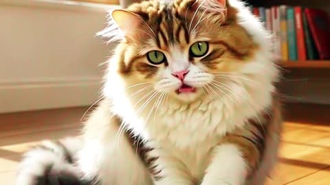 Cat play with mouse