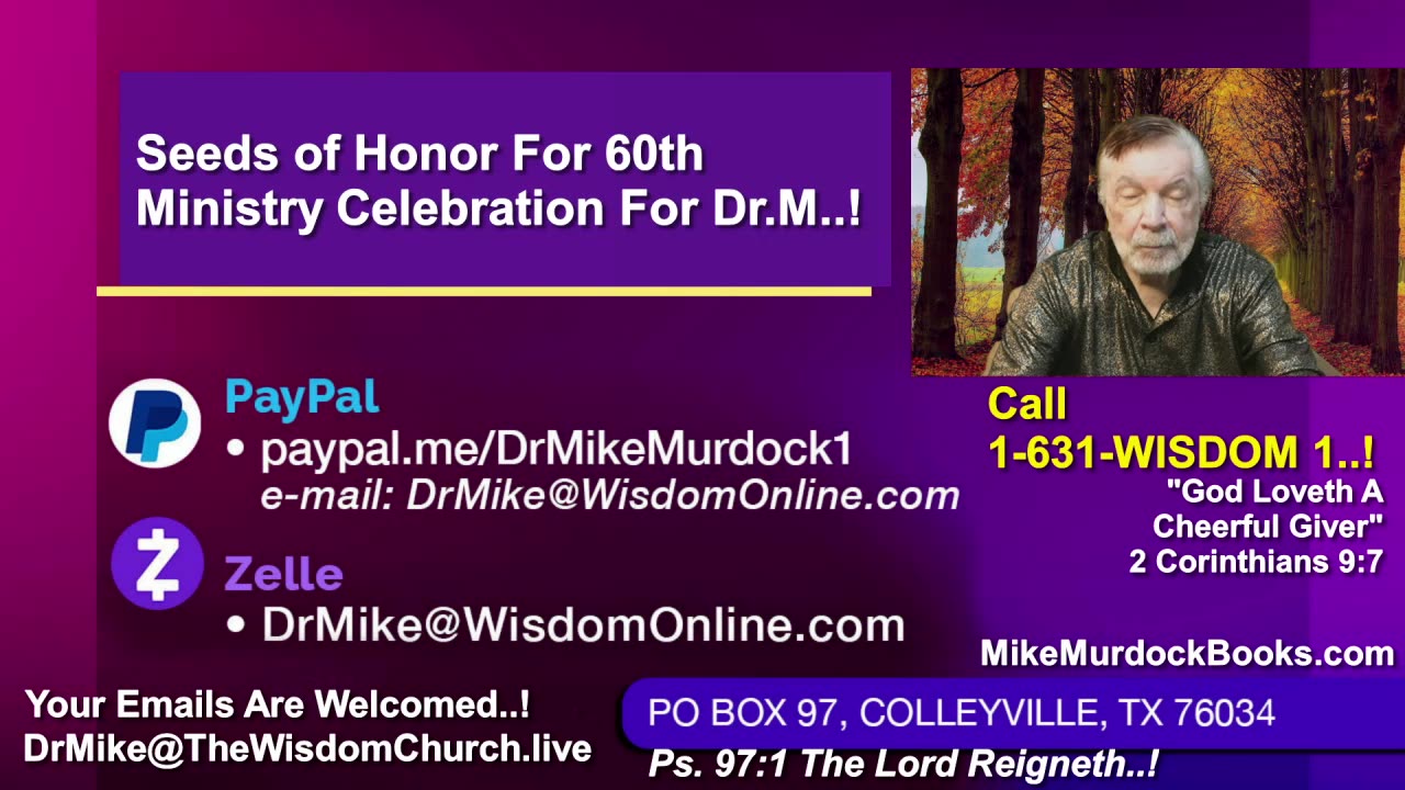 Re-Air: Wisdom World With Mike Murdock..!!!