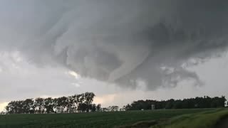 Tornado on the ground near Clear Lake, South Dakota