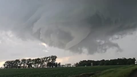 Tornado on the ground near Clear Lake, South Dakota