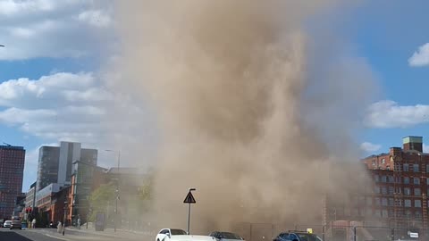 Dust Devil Sweeps Through Manchester