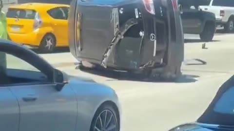 Illegal Aliens Flee Scene After Flipping Vehicle on Commiefornia Highway