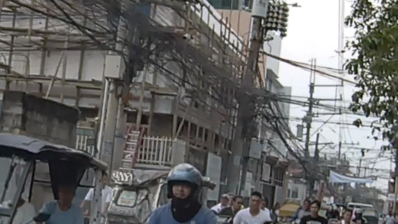 Parade Like Traffic in Navotas City, Philippines