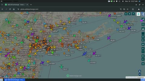 Another New Jersey New York Airplane Time Lapse - March 18th 2025 - no audio -