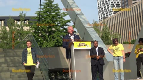 Bike to Work Day 2025 - Ramsden Park to Nathan Phillips Square (timelapse) ride + Speeches