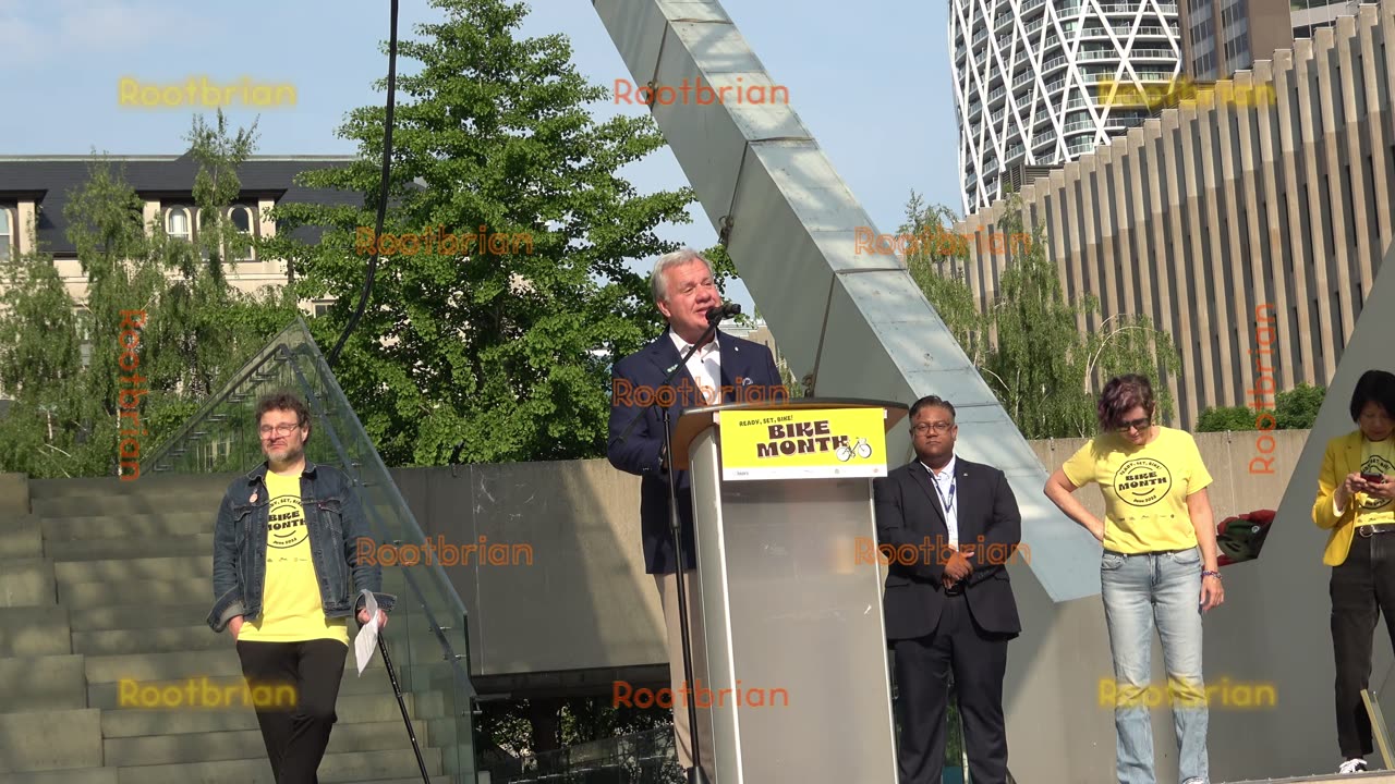 Bike to Work Day 2025 - Ramsden Park to Nathan Phillips Square (timelapse) ride + Speeches