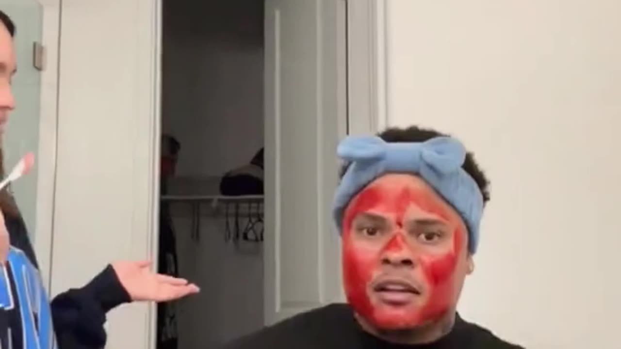 Pretending to use a "period mask" on BF