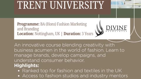 Start Your Fashion Marketing Degree at NTU Through Divine Associates Ltd