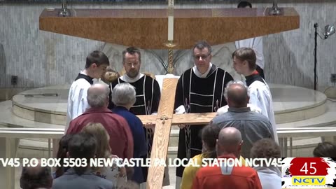 NCTV45 CATHOLIC MASS HOLY SPIRIT PARISH TENABRAE SERVICE 7:00 PM APRIL 18 2025