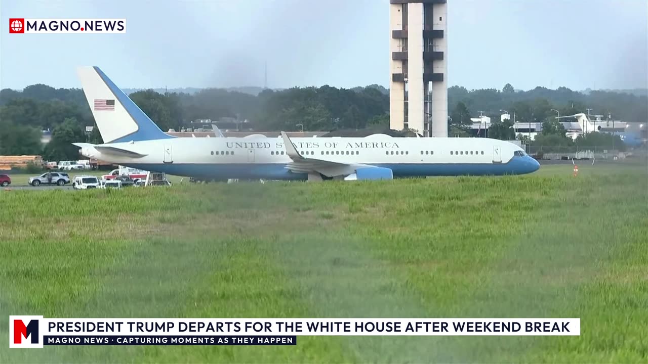 🇺🇸 President Trump Departs for Joint Base Andrews after Weekend Break in Bedminster [LIVE]