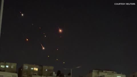 Iran attack on Israel: Footage shows missiles flying