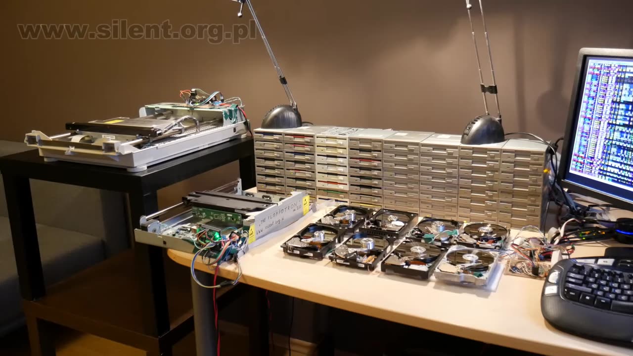 The Floppotron: Through the Fire and Flames