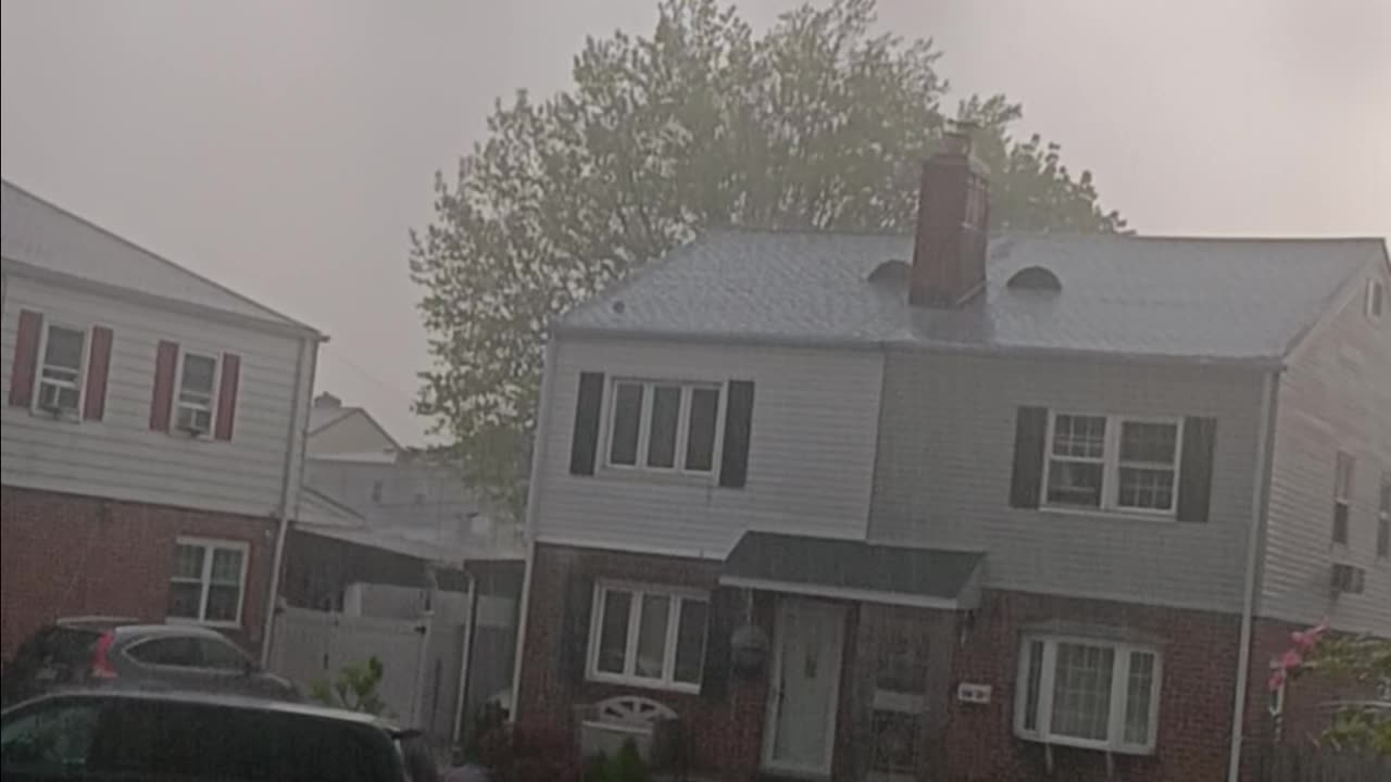 Heavy rain.