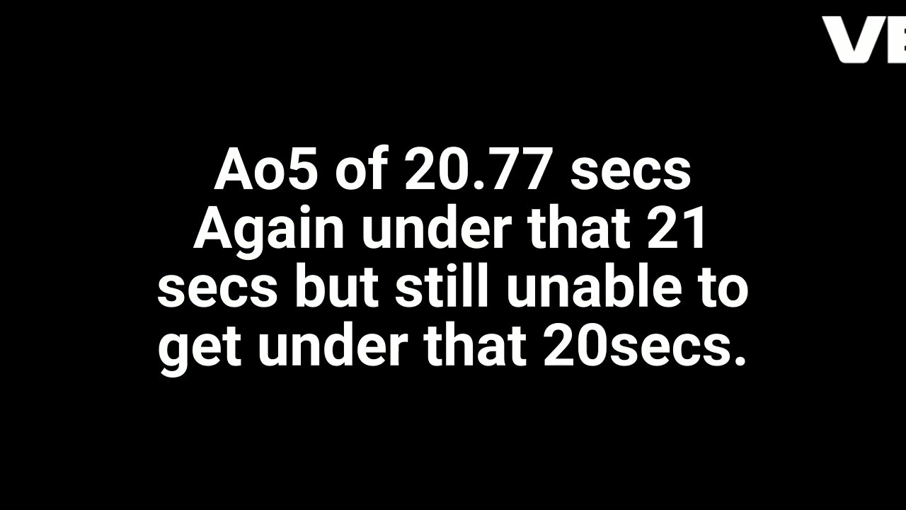 Uncle Solves Rubik's Day 10: Ao5 20.77 sec
