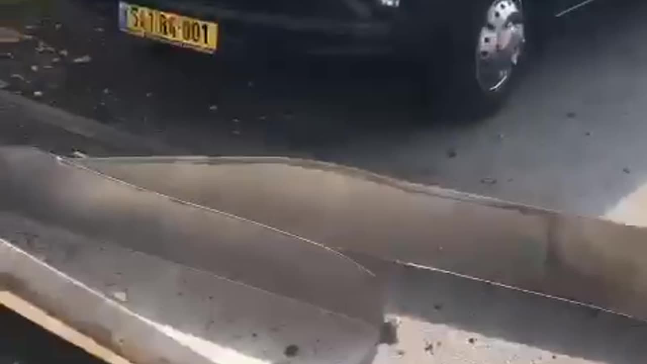 Ben Gurion Airport near the site of the missile's fall