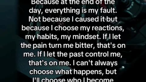 i am in control of ME....