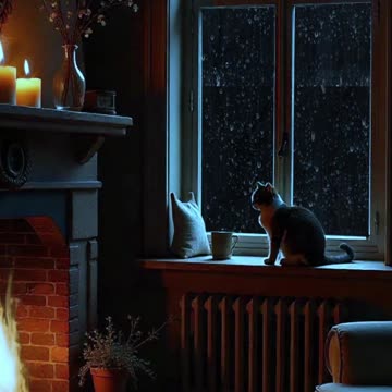 Cozy Cabin Ambience#Rain and Fireplace Sounds at Night#rain #relax #sleepmusic #cozy #fireplace |