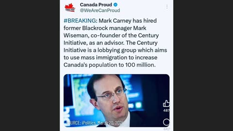 Mark Wiseman Hired by Mark Carney...is Canada COOKED?